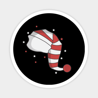 Santa Hat And Stars Magnet